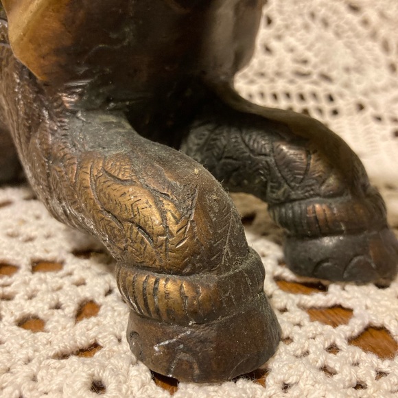 Ornate Brass Elephant - Heavy, Made in India - Picture 10 of 13